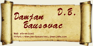 Damjan Bausovac vizit kartica